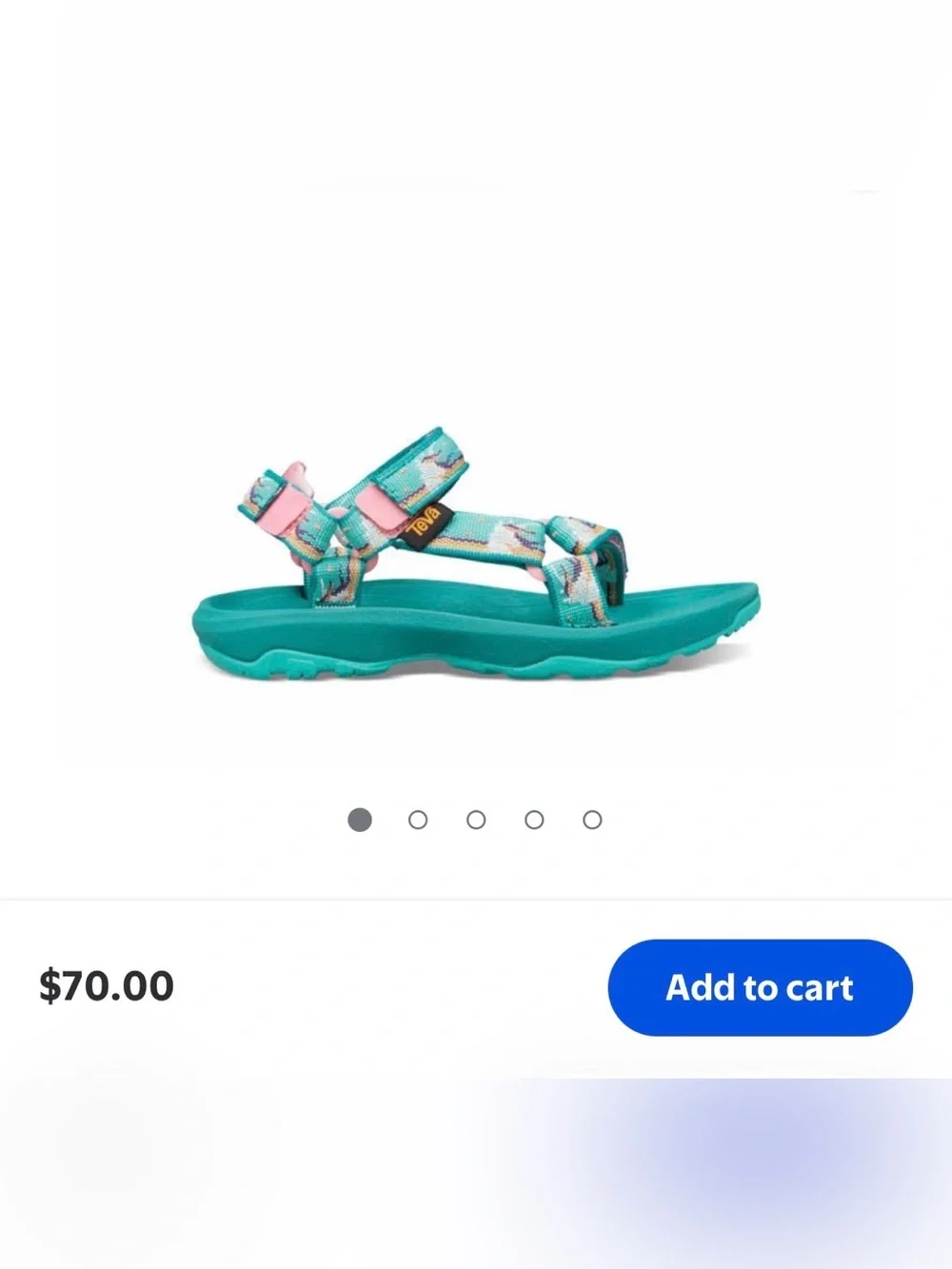 Teva Girls Hurricane XLT 2 Unicorn Waterfall Sandals size 1